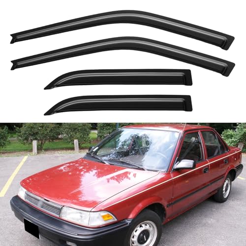 Window Visors Rain Guards for 1984 (1984-1992 Toyota Corolla)