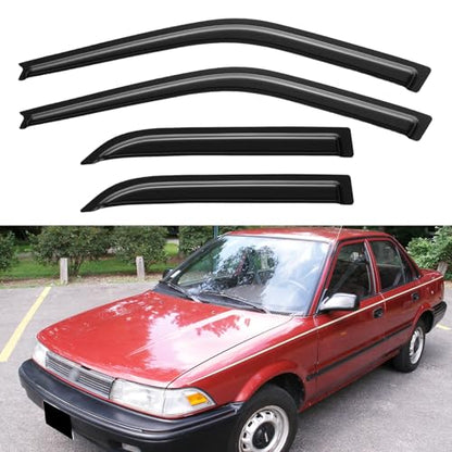 Window Visors Rain Guards for 1984 (1984-1992 Toyota Corolla)