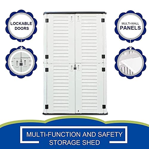 Outdoor Storage Shed Waterproof (Creamy-white-01A)