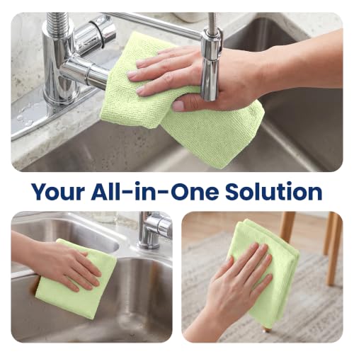 Microfiber Cleaning Cloth Roll (75 Count (Pack of 1) / Green)