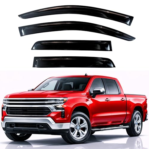 Rain Guards Fit for 2019 (2019-2026 Silverado/Sierra 1500 Crew Cab)