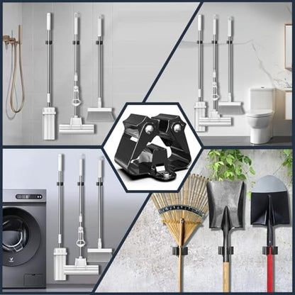Broom Holder Wall Mount 50 Pack (50 / Black)