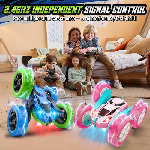 Upgraded RC Car for Kids (Blue&green / Pro (USB-C & Modular Battery))