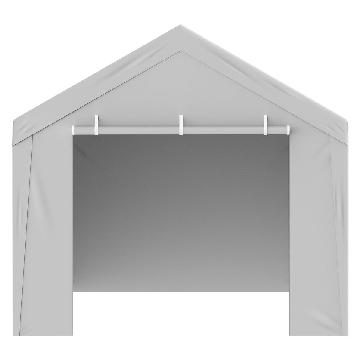 Carport Replacement Canopy Cover Top + Side Wall 10 x 20 ft (Gray / 10x20ft)