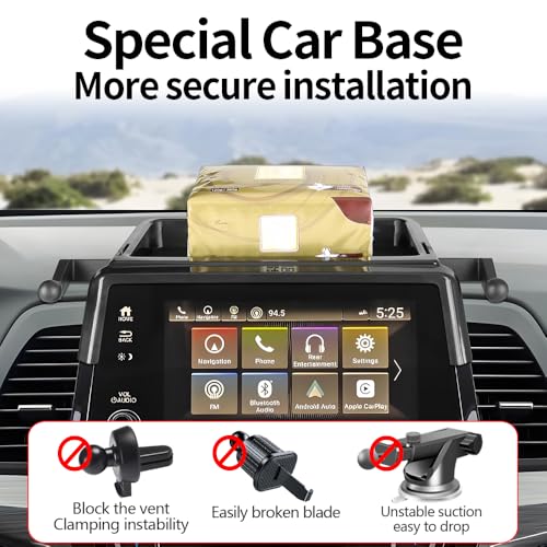 Car Phone Holder Center Console Organizer For Honda Odyssey 2018 2019 2020 2021 2022 2023 2024 【Not Fit Odyssey 2025】Auto Accessories Navigation Screen Interior Cell mobile Mount case accessory (Holder Box for Odyssey 2018-2024)