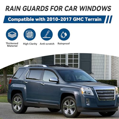 4pcs Window Visors Rain Guards for 2010 (2010-2017 Terrain)