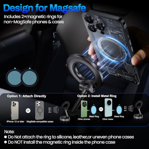 Magnetic Phone Holder for Car (Black)