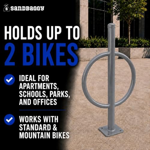 Post and Ring Bike Rack (Gray)