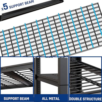 67" Wide 5 Tier Garage Shelving Unit (67"Wx24"Dx84H | 5 Tier)