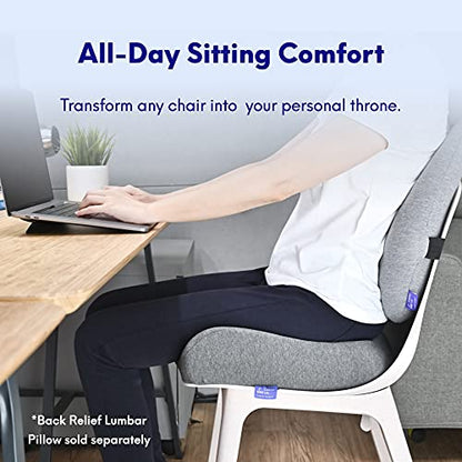 Cushion Lab Patented Pressure Relief Seat Cushion for Long Sitting Hours on Office & Home Chair (Black)