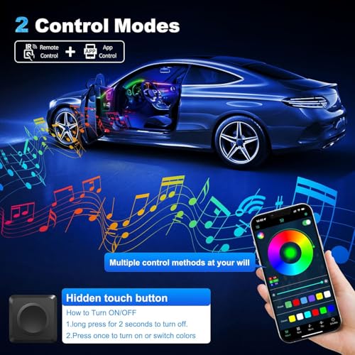 Dreamcolor Acrylic Interior Car LED Strip Light with Wireless APP (Dreamcolor Kit - 18 in 1)