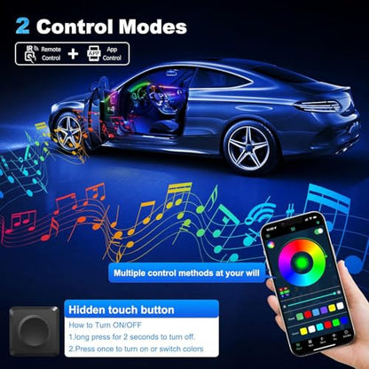 Dreamcolor Acrylic Interior Car LED Strip Light with Wireless APP (Dreamcolor Kit - 18 in 1)