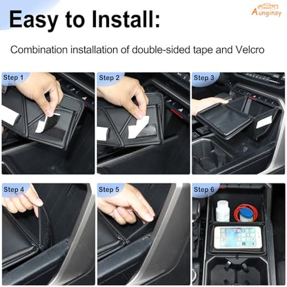 Center Console Organizer Tray Dividers for Toyota Tundra 2022 (Black(B))
