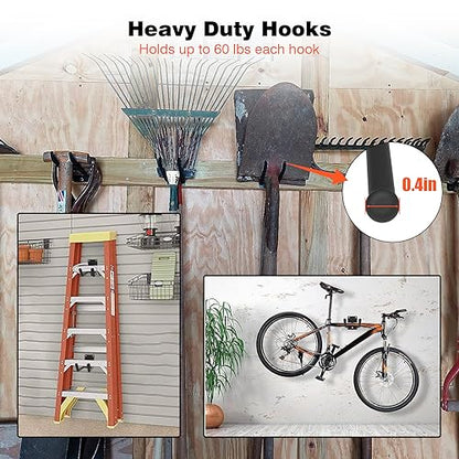 6 Pack 7.8 Inch Heavy Duty Garage Hooks