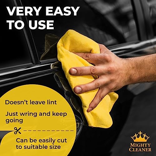 XL Shammy Towel for Car (Yellow and Blue / 2 Pack (25” x 34”))