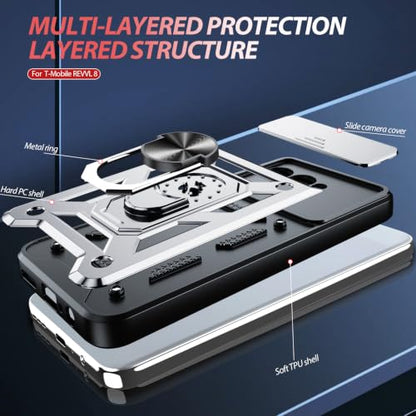 for T Mobile Revvl 8 Phone Case (T-Mobile Revvl 8 (6.5") / Silver)