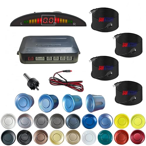 Parking Sensor Kit Backup Sensor Kit Reverse Sensor for Pickup & Extended Vehicles (Light Blue)