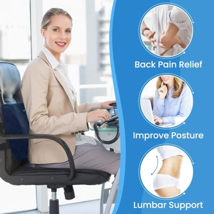 Lumbar Support Pillow for Office Chair (Blue)
