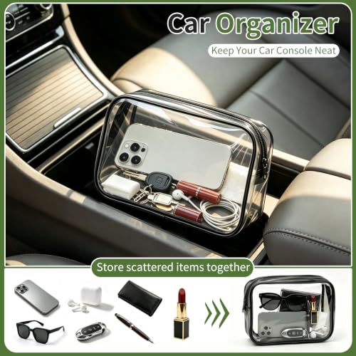 2 Pack Car Center Console Storage Organizer