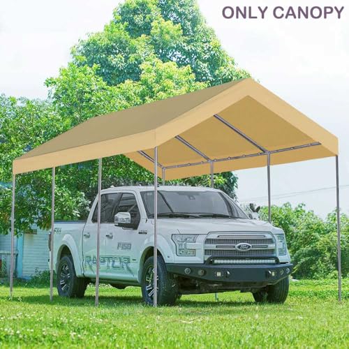 10'x20' Carport Canopy Replacement Cover Beige (Beige / 10'x20')