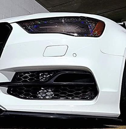 Extra Wide Headlight Taillight Vinyl Tint Wrap 16 Inch x 60 Inch Roll (16" x 60" / Hex+ Dark Smoke)