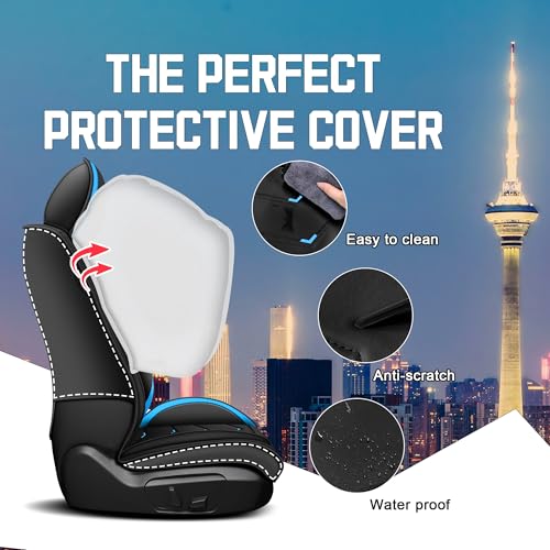 Car Seat Covers for Chrysler Pacifica 2004 (2 Pcs Front with Pillow / Black Blue)