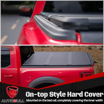 Hard Top Tri Fold tonneau Cover Compatible with 2007 (5’6“ / 2007-2021 Hard Folding)