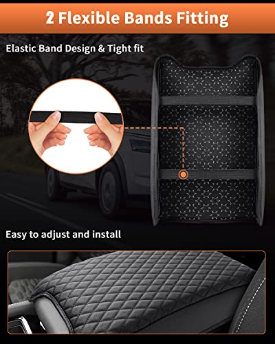 Custom Fit for Center Console Cover Nissan Pathfinder 2025 2024 2023 2022 2026 Armrest Cushion Pad Cover PU Leather Pathfinder Accessories Anti (Size for Nissan Pathfinder 2022-2026)