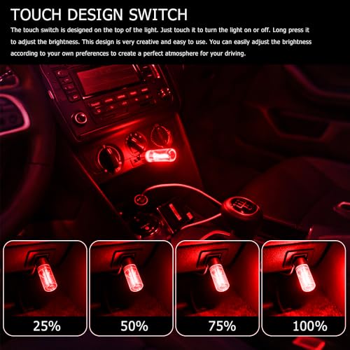 Car Plug in USB Lights (Red)