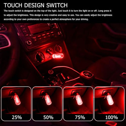 Car Plug in USB Lights (Red)