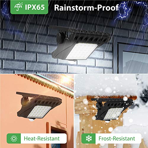 45LEDs Solar Lights Outdoor Clip Motion Sensor Lights 3 Modes 3 Mounting Ways IP65 Waterproof Security Light for Chain Link Fence Camping Gate (45LEDs)