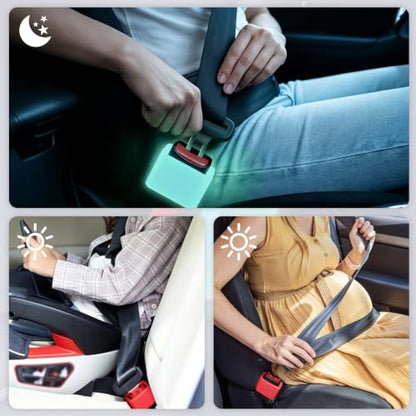 2PCS Seat Belt Buckle Holder (Fluorescent Blue)
