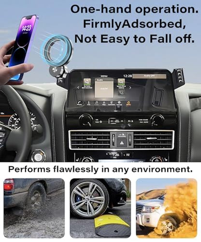Car Phone Holder for Nissan Armada 2021 (fit for 2021-2024 Nissan Armada(12.3 Inch Screen))