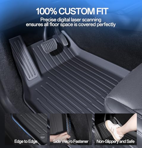 Floor Mats Fit for Model Y 2026 (3 PCS for Model Y 2025-2026 Juniper 5-Seat)