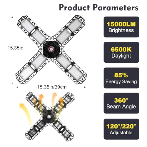 2 Pack LED Garage Light (200W 2PC)