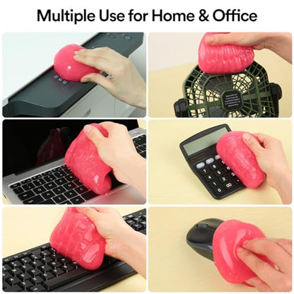 Car Cleaning Gel Car Cleaning Putty Car Putty Auto Detailing Tools (Pink(2Pack))