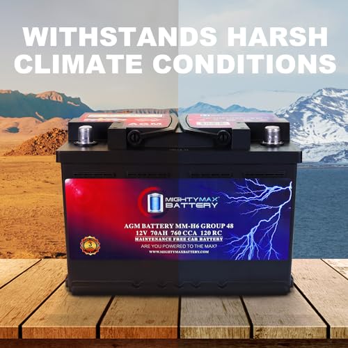 MM H6 Start and Stop Car BCI Group Size 48 12V 70 AH (Group 48)