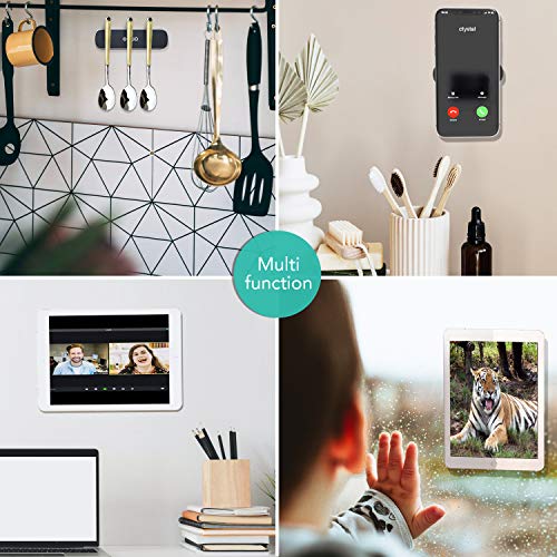 2 Pack] Magnetic Phone Holder Mount with 4 Metal Plates (Black)