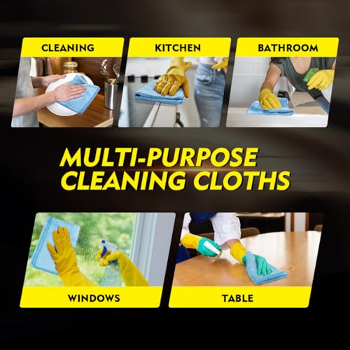 Blue Microfiber Cleaning Cloth 150 Pack (Blue / 12.5 x 12.5 Inch)