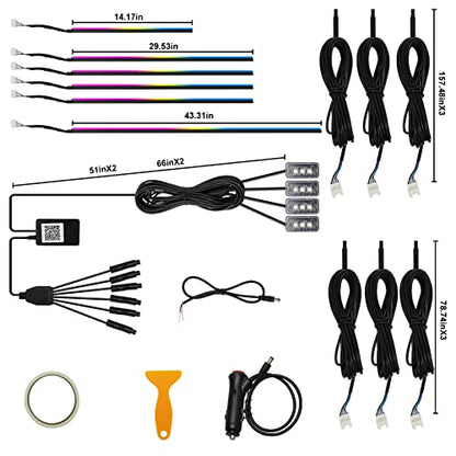 Acrylic Interior Car LED Strip Light with Wireless APP (Dreamcolor-10-1)