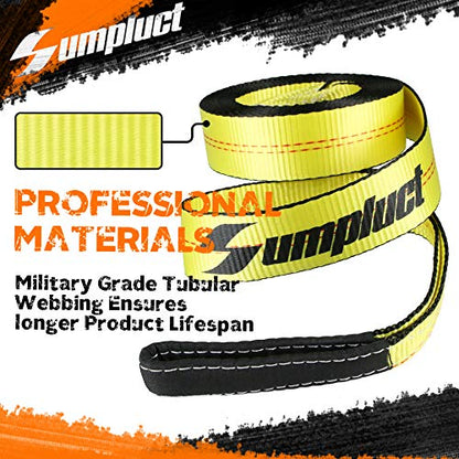 2" x 20 ft Tow Strap Heavy Duty 2 Pack (2in x 20ft-20,000lbs)