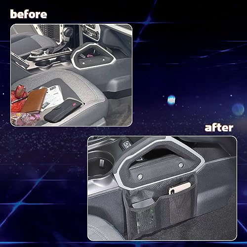 Car Interior Center Console Side Passenger Seat Gap Pocket Organizer Grab Handle Mesh Storage Bag Accessories