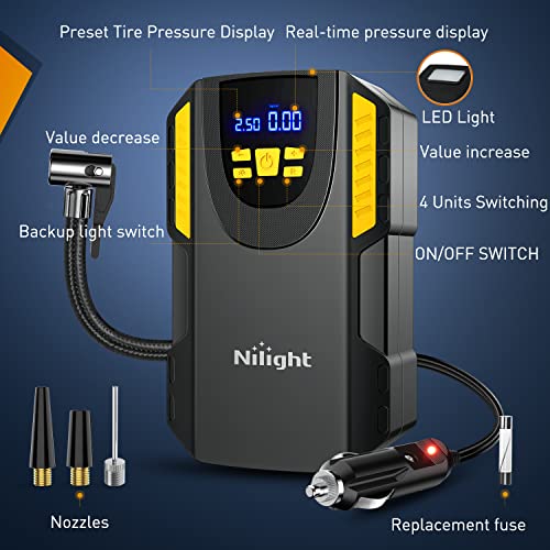Digital Tire Inflator Portable Air Compressor w (Air Compressor Pump)
