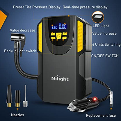 Digital Tire Inflator Portable Air Compressor w (Air Compressor Pump)