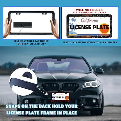 Red Spider Web License Plate Frame Funny Cobweb Gothic License Plate Holder (Red Spider Web)
