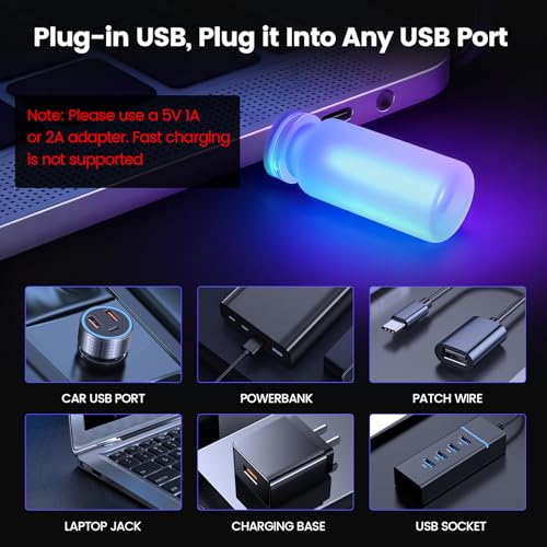2 PCS USB Interior Car Lights (Multicolor)