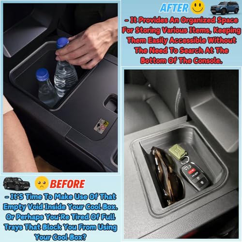 Center Console Organizer Cool Box Tray for 2026 2025 2024 Toyota Land Cruiser Prado LC250 (Cool Box Tray)
