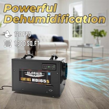 120 Pints Energy Star Crawlspace Dehumidifier with Pump 1300 Sq.Ft (Black)