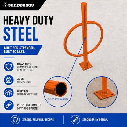 Post and Ring Bike Rack (Orange)