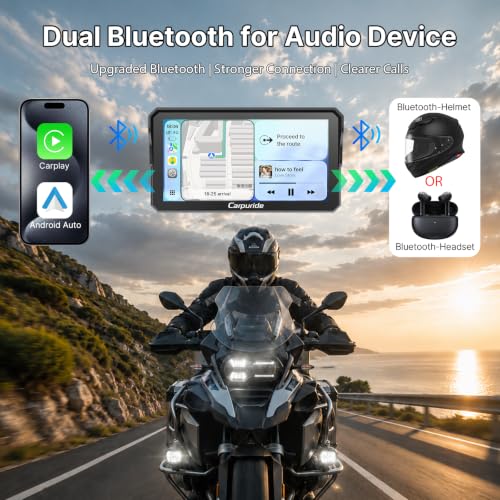 W602 6.25" Motorcycle CarPlay Android Auto Screen GPS Navigation